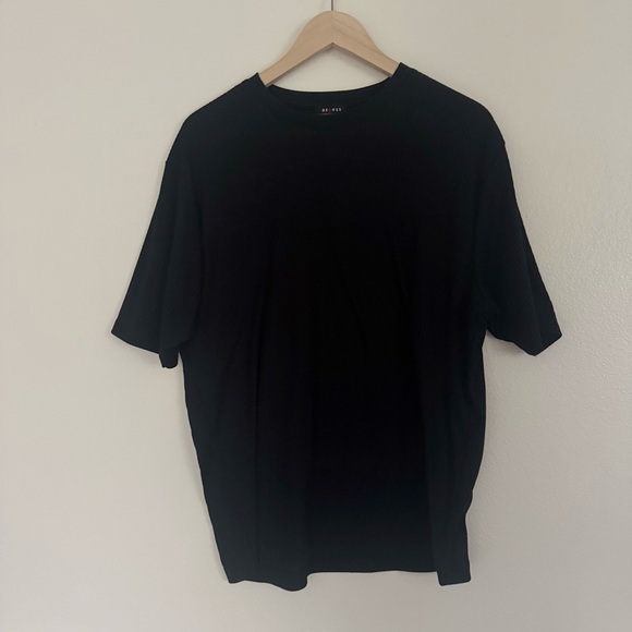 Axcess • Black Ribbed Tee - Picture 2 of 4
